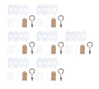 Shuade Juego de pulseras de cuentas de madera para bautizos, que contiene un componente de embalaje listo para regalo, para baby showers, regalo de bautismo