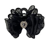 Shuade Lazos elegantes pinzas para el pelo, estilo vintage, accesorio para el cabello, lunares, mallas para mujeres y niñas