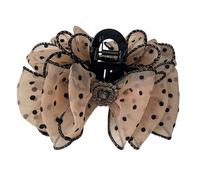 Shuade Lazos elegantes pinzas para el pelo, estilo vintage, accesorio para el cabello, lunares, mallas para mujeres y niñas