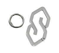 Shuade Llavero creativo con base geométrica de aleación adecuada para personalización, excelentes ideas de regalos, llavero con gancho de resorte, Plata antigua., Talla única