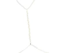 Shuade Lujosa cadena de pecho para mujer, gargantilla de perlas artificiales, cadena corporal, club nocturno, joyería corporal para formal, Perla