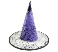 Shuade Paquete de 6 adornos portátiles de sombrero de bruja de gran tamaño de mago delicado Halloween para fiestas y disfraces de Halloween