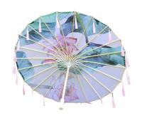 Shuade Paraguas chino de danza con borlas hechas a mano para bodas, fiestas, fotografía, cosplay, decoración tradicional, arte chino, baile, retro, seda con borlas, J, Taille unique