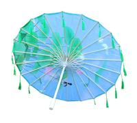 Shuade Paraguas chino de danza con borlas hechas a mano para bodas, fiestas, fotografía, cosplay, decoración tradicional, arte chino, baile, retro, seda con borlas, C, Taille unique