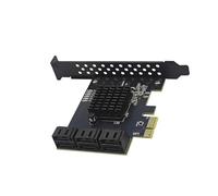 Shuade PCIE 1X/4X GEN3 a SATA3.0 Tarjeta de expansión de velocidad completa, 6 puertos, 6 Gbps, transferencia de disco duro, RTL9100VB, chip PCIE a tarjeta adaptadora