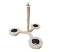 Shuade Percha alimentadora para loros con taza de plato, soporte para pájaros, cacatúa, jaula de pájaros, juguete de escalada para periquitos, cacatúas y pájaros