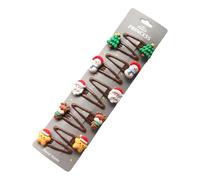 Shuade Pinzas para el pelo de Navidad para niñas, diseño de Papá Noel, reno, muñeco de nieve, pasadores temáticos, accesorios de vacaciones