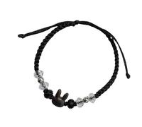 Shuade Pulsera ajustable de cordón trenzado de conejos tejida a mano para jóvenes creadores de tendencias y amantes del arte, One Size, como se describe