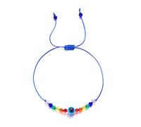 Shuade Pulsera de cuentas de arco iris de cuerda anudada, tamaño ajustable, cuentas coloridas para mujeres y adolescentes, talla única, como se describe