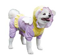 Shuade Ropa impermeable para mascotas grandes para perros pequeños y cachorros, ponchos resistentes al agua, tiras reflectantes ajustables para perros