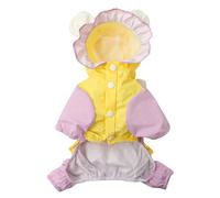 Shuade Ropa impermeable para mascotas grandes para perros pequeños y cachorros, ponchos resistentes al agua, tiras reflectantes ajustables para perros