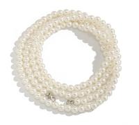 Shuade Tobillera ajustable de moda con perlas de imitación multicapa, cadena de pie para mujeres y niñas, trajes casuales o formales, elegante tobillera de perlas para fiestas