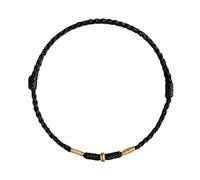 Shuade Tobillera ajustable tejida a mano con cuerda roja para amantes, elegante, para mujeres y hombres, con cuentas doradas, joyería de moda, Metal