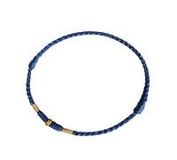 Shuade Tobillera ajustable tejida a mano con cuerda roja para amantes, elegante, para mujeres y hombres, con cuentas doradas, joyería de moda, Metal