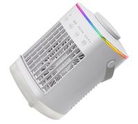Shuade Ventilador de refrigeración en miniatura alimentado por USB con ajuste de 4 velocidades, enfriadores de aire evaporativos portátiles para escritorio de camping, ventilador de aire acondicionado