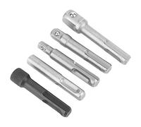 SHUAIGUO Adaptador de Zócalo de 3pc SDS Plus Steel, Extensión Hexagonal 2 Piezas SDS, Accesorios Herramientas Eléctricas, Acero Vanadio Cromado, Mano Obra Fina, Tamaños Versátiles, Resistencia a la