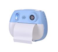 SHUAIGUO Cámara de Impresión Instantánea 1080P, Cámara de Vídeo Digital 2 Lentes para Niños y Niñas con Lápiz y Papel Colores, da Rienda Suelta a la Creatividad Niños 3 Años en Adelante (Azul)