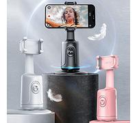 SHUAIGUO Cardán Inteligente de Seguimiento Facial Automático de 360° para Teléfono Inteligente, Transmisión en Vivo, Video Chat, Lente Ajustable, Base Estable, Control Gestos y Reconocimiento IA