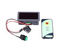 SHUAIGUO Controlador de velocidad del motor PWM DC, pantalla digital, controlador remoto IR, DC6V ~ 30 V, perilla gobernante de 0-100 %, calificación industrial para varias aplicaciones