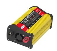 SHUAIGUO Inversor de Corriente de Ondas Sinusoidales 300 W, Convertidor 12 V 110 V/220, Puerto USB Dual, Pantalla LED, Altavoz BT, Inversor Coche Amarillo (110V)