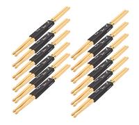 SHUAIGUO Made de Madera de Arce 5a - Cabeza en Forma Lágrima, Textura Madera Distinta, Agarre Cómodo, Duradero para Tambores y Prácticas Trampas