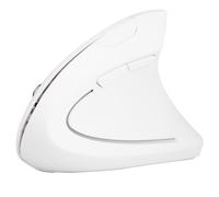 SHUAIGUO Ratón de Juegos Verticales Ergonómicos, 1600 Ppi óptica para la Oficina de Laptop PC, Negro, Duración la Batería Larga, Alto Control, Material Cómodo Piel (Blanco)