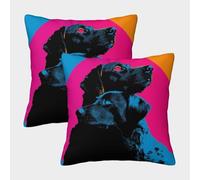 SHUAIOIN Amor Fundas Cojines Antialérgicas 2 Piezas Puppyos Funda De Almohada Poliéster Cuadradas Un Detalle Romántico para La Persona Que Amas 50x50cm