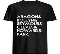 SHUANG YUE Henry VIII 6 Wives 64 T Shirt for Men T-Shirt Black XXL