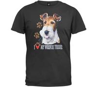 SHUANG YUE I Paw My Wirefox Terrier Black T-Shirt T-Shirt Black M