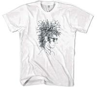 SHUANG YUE Men's John Cooper Clarke T-Shirt Drawstring Half Sleeve Cool Soft Grinding Large Size T-Shirt White S