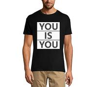 SHUANG YUE taitai Men's Graphic T-Shirt You is You Inspirational Shirt for Me T-Shirt Black XXL