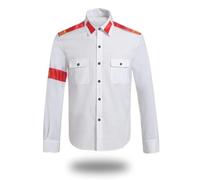Shuanghao Disfraz Costumes Chaqueta Danza Camiseta Camisa Adulto Bailes Punk Retro Hombre/Mujeres Ropa Espectáculo de imitación Camisas Casual Hombre