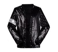 Shuanghao Disfraz Costumes Ninos Adulto Jacket Brillante Chaqueta Halloween Navidad MOON Space Walking Bailes Cosplay Fiestas Retro Hombre/Mujeres Niños/Niñas Ropa Chaqueta(W:78-95kg H:175-190cm