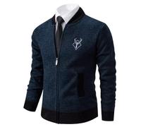 Shuanghao Hombre Chaqueta De Punto Jersey Cuello Alto Basic Cremallera Grueso Suave Forro Caliente Primavera otoño Invierno Man Slim Fit Sudadera JerséIs Sueltos Outwear Tops para Hombre S (Ciervo)