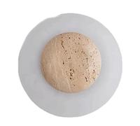 SHUANGZ Aplique De Pared De Travertino Amarillo Con Pantalla Redonda, Aplique Piedra, Iluminación Pared Natural, Aplique De Pared De Piedra Redonda, Lámpara De Tocador De Baño Mármol Mediados