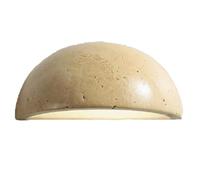 SHUANGZ Aplique De Pared Semicircular De Travertino Amarillo, Cableado, Estilo Wabi Sabi, Con Pantalla Piedra Natural, Aplique De Mármol Japonés, Luminaria De Pared Para Isla De Cocina, Dormitorio