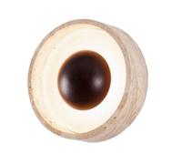 SHUANGZ Aplique De Pared Travertino Amarillo, Luminaria De Piedra Wabi-Sabi, Aplique De Pared Mármol Nórdico Moderno,Luces De Pared Cableadas Con Base Metal Para Dormitorio, Lámpara De Escalera