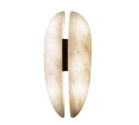 SHUANGZ Apliques De Pared De Alabastro, Grandes Lámparas De Pared De Mármol Natural, Lámpara De Pared Moderna De Lujo Con Luz Cálida LED Para Dormitorio, Escaleras, Sala De Estar, Tocador