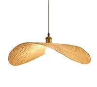 SHUANGZ Lámpara Colgante De Bambú De Una Sola Capa, Estilo Costero, De Una Luz, Estilo Bohemio, Con Tejido De Mimbre Para Decoración De Cocina, Lámpara Colgante De Bambú