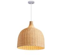 SHUANGZ Lámpara colgante de ratán de isla de cocina beige Lámpara de bambú natural hecha a mano, lámparas colgantes de techo de mimbre natural con cordón ajustable Accesorio de iluminación de techo bo