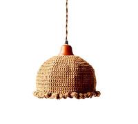 SHUANGZ Lámpara Colgante Rústica De Cuerda Tejida De 1 Luz, Lámpara De Araña Con Pantalla De Estilo Rústico Vintage, Iluminación Costera Para Isla De Cocina, Luminarias Bohemias, Lámpara