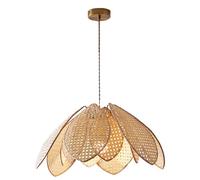 SHUANGZ Lámparas Colgantes Modernas Bohemias Para Sala De Estar Lámpara Colgante Grande De Ratán Con Pantalla De Mimbre Tejida A Mano, Lámpara De Techo Empotrada DIY Para Comedor Y Pasillo