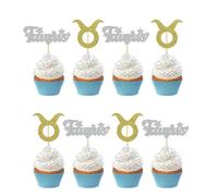 ShuanQ Decoración para cupcakes de Tauro, decoración de cupcakes del zodiaco para decoración de fiesta de cumpleaños de Tauro, baby shower, gran energía de Tauro, letrero de cumpleaños de la reina