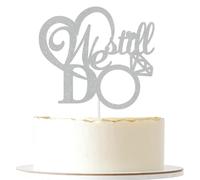 ShuanQ We Still Do Cake Topper - Vow Renewal/Wedding Anniversary Party Decor - Happy Anniversary Sign Cake Picks