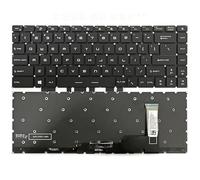 SHUAPOZ Teclado Estadounidense para MSI Modern 14 B11MOU MS-14D3 1562 para Stealth 15M A11SEK Summit E15 A11SCST(Black Backlit)