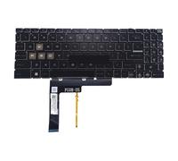 SHUAPOZ Teclado retroiluminado Estadounidense para MSI Cyborg 15 A12U A12V A12UDX A12VF A12VE A12VEK A13VF para portátiles Gaming con retroiluminación RGB por tecla en inglés(Single Color Light)