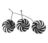 SHUAPOZ Ventilador para Tarjeta gráfica, 2 rodamientos, PLD10010B12HH para MSI GeForce RTX 3090 Ti RTX3090Ti Gaming X Trio, refrigeración para GPU, vídeo y VGA(1 Set Triple Fan)