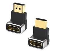 SHUBEIEUMI 2 Unidades 8K Adapatador HDMI con Ángulo de 90 y 270 Grados Macho a Hembra Compatible, para HDTV, Laptop, PS4, Xbox