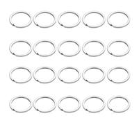 SHUBEIEUMI 20 Piezas Anilla De Llavero, Anillas Separables Llaveros Redondos, para Collares Pulseras Manualidades Adornos y Artes de Bricolaje 25mm