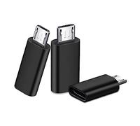 SHUBEIEUMI 3 Unidades Adaptador USB C a Micro USB, Adaptador USB C Hembra a Micro USB Macho, Convertidor Micro USB a USB C Compatible con Samsung Galaxy, Huawei, One-Plus